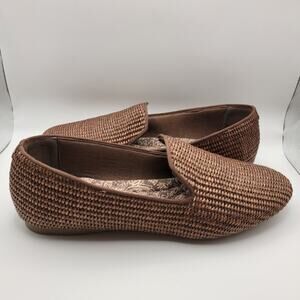 NIB Birdies Women’s Starling Loafers Size 10.5 Mahogany Raffia Slip-On Flats